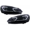 Kimpiris - Μπροστινά Φανάρια Set Για Vw Golf VI (6) 08-12 DRL & Led Signal Dynamic Look Golf 7
