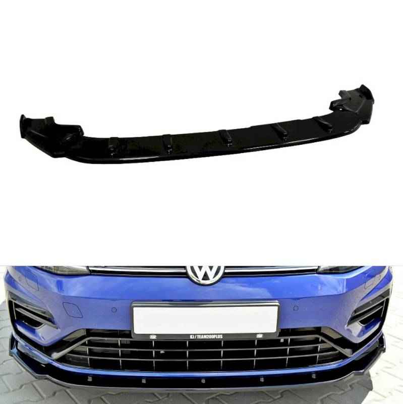 Kimpiris - Μπροστινό Spoiler Για VW Golf VII (7.5) 17-20 R & R-Line Έκδοση Glossy Black V.1