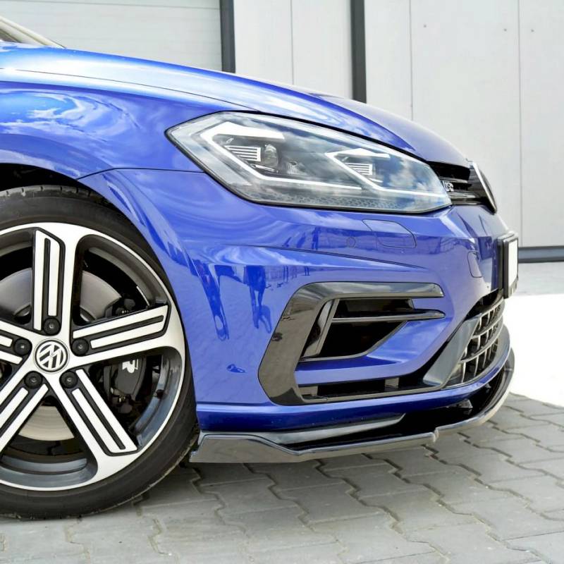 Μπροστινό Spoiler Για VW Golf VII (7.5) 17-20 R & R-Line Έκδοση Glossy Black V.1 - Image 4