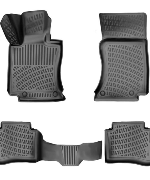 Kimpiris - Πατάκια Σκαφάκια 3D Από Λάστιχο TPE Για Mercedes E-Class W214 2023- Rizline 4 Τεμάχια Μαύρα