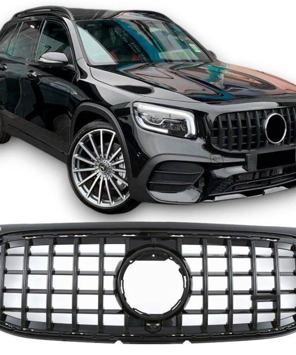 Kimpiris - Μάσκα Για Mercedes-Benz GLB X247 19-23 Amg Line Panamericana Look Glossy Black/Night Package