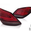 autopro.bg Komplekt tuning LED stopove za Mercedes C klasa W205 sedan 2014 2018, cherveno byala osnova, s dinamichen migach, lyav i desen 909.5100 31