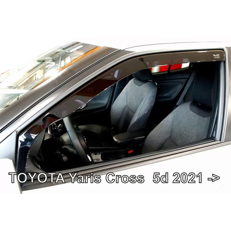 Ανεμοθραύστες Heko Για Toyota Yaris Cross (2021+) 5 Πορτο - Φιμέ Χρώμα Ζευγάρι 2 Τεμάχια Εμπρός 29669 - Image 3