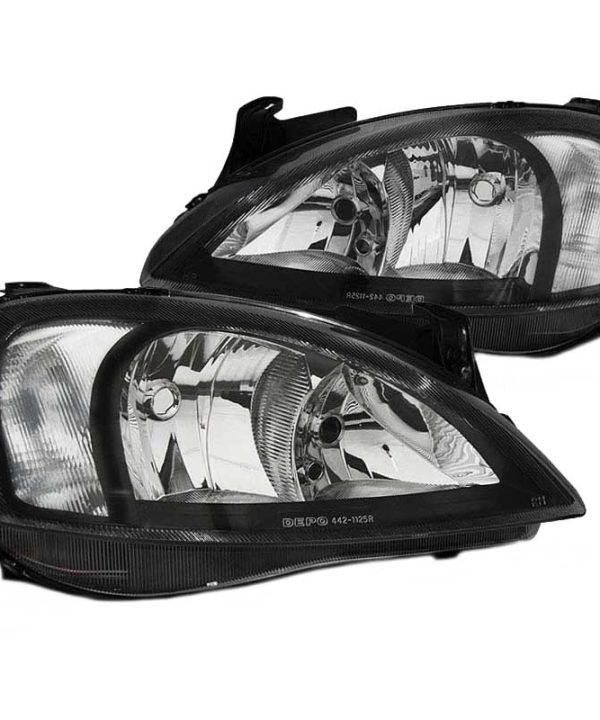 Alternative view of Μπροστινά Φανάρια Set Για Opel Corsa C 00-06 Μαύρα H7/H7 Depo