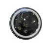 Kimpiris - Μπροστινά Φανάρια Set Για Jeep Wrangler 96+ / Mercedes-Benz G-Class W463 / Hummer H1/H2 / Harley-Davidson Led Angel Eyes / DRL Projectors Μαύρα 7 led 2 Τεμάχια