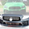 Kimpiris - Μπροστινός Προφυλακτήρας Για Mercedes-Benz C-Class C205/W205 14-21 GTR Look (Black Mamba) Με Μαύρη Μάσκα