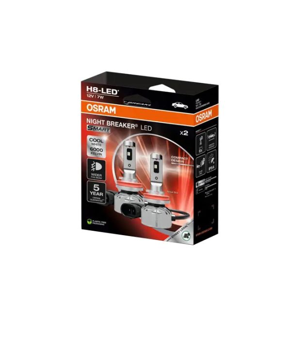 Alternative view of Λάμπες Led H8 Osram 12volt 7watt Night Breaker Smart 6000k 64212DWNBSM-2HB 2 Τεμάχια
