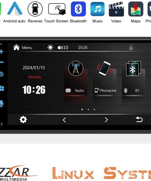 Kimpiris - Bizzar 2DIN Deck Multimedia Deckless 6.9" με Carplay/AndroidAuto CA-61BTC