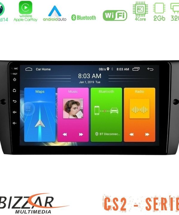 Kimpiris - Bizzar CS2 Series 4Core Android14 2+32GB BMW 3 Series 4Core Android14 2+32GB 2006-2011 Navigation Multimedia Tablet 9" Με Carplay & Android Auto