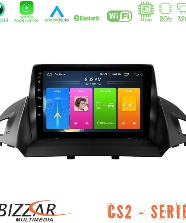 Kimpiris - Bizzar CS2 Series 4Core Android14 2+32GB Ford C-Max/Kuga Navigation Multimedia Tablet 9" Με Carplay & Android Auto