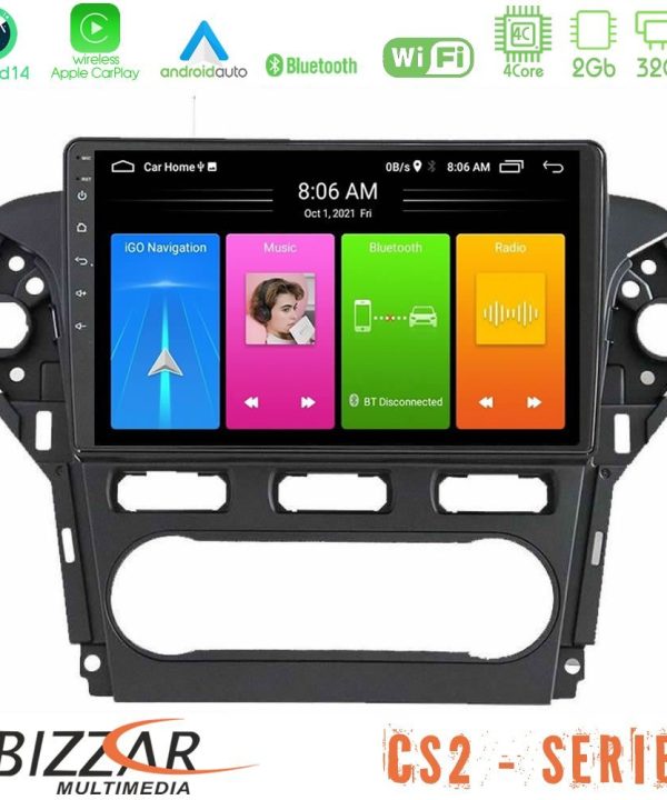 Kimpiris - Bizzar CS2 Series 4Core Android14 2+32GB Ford Mondeo 2011-2014 Navigation Multimedia Tablet 9" Με Carplay & Android Auto