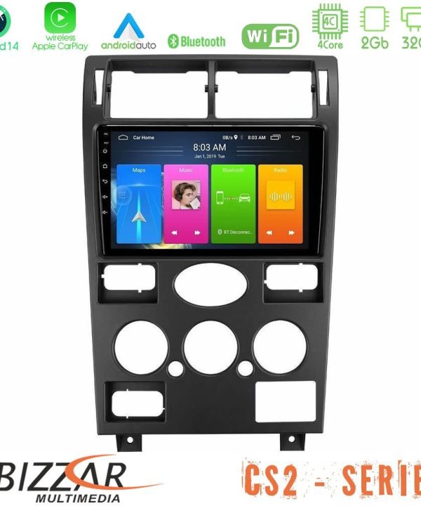 Kimpiris - Bizzar CS2 Series 4Core Android14 2+32GB Ford Mondeo 2001-2004 Navigation Multimedia Tablet 9" Με Carplay & Android Auto