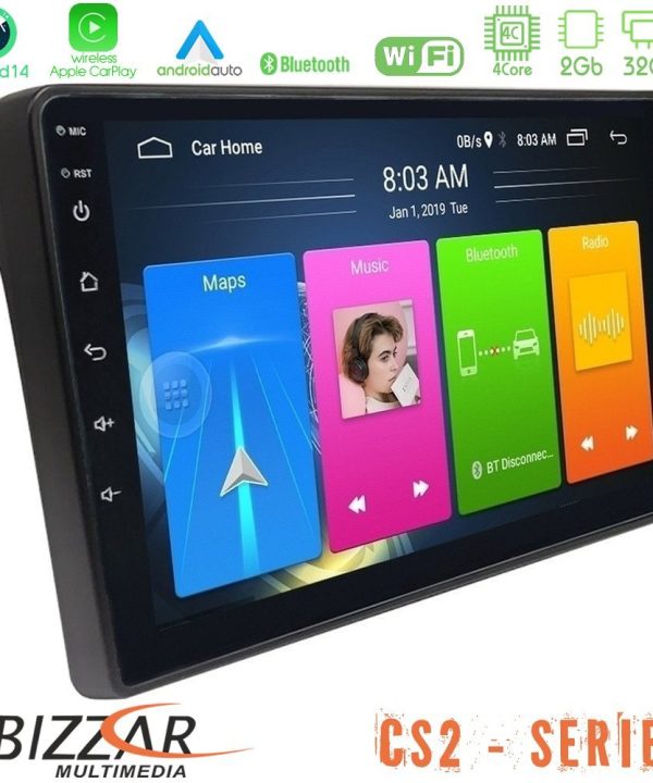 Kimpiris - Bizzar CS2 Series 4Core Android14 2+32GB Fiat Ducato/Citroen Jumper/Peugeot Boxer Navigation Multimedia Tablet 9" Με Carplay & Android Auto
