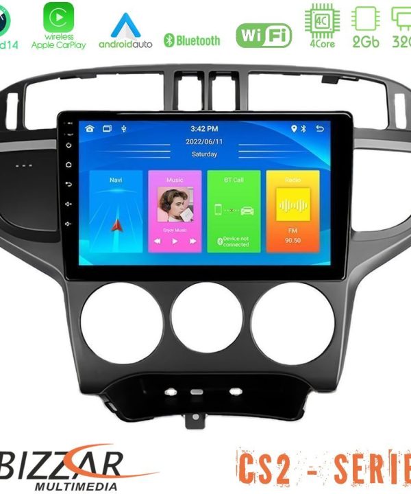 Kimpiris - Bizzar CS2 Series 4Core Android14 2+32GB Hyundai Matrix 2001-2010 Navigation Multimedia Tablet 9" Με Carplay & Android Auto
