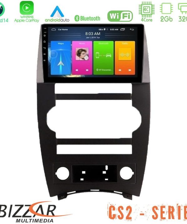 Kimpiris - Bizzar CS2 Series 4Core Android14 2+32GB Jeep Commander 2007-2008 Navigation Multimedia Tablet 9" Με Carplay & Android Auto