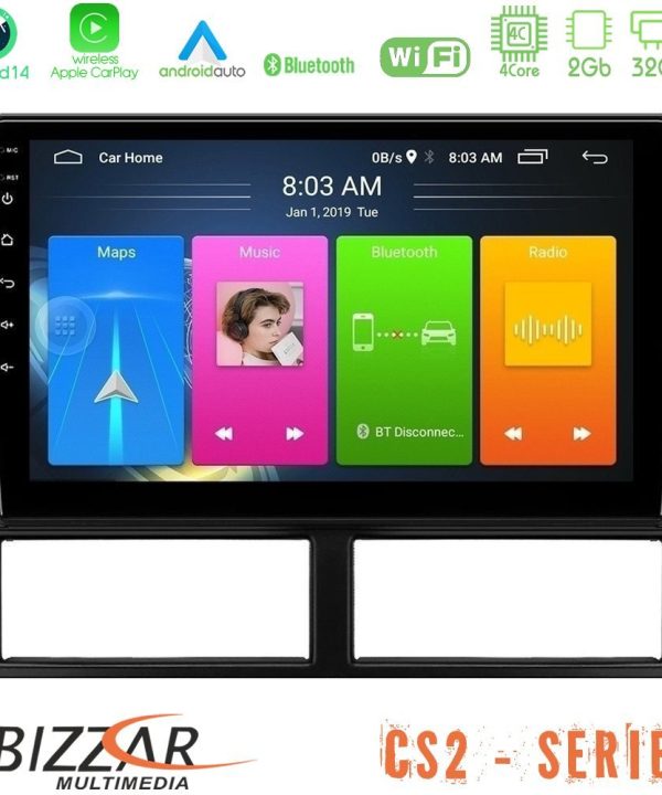 Kimpiris - Bizzar CS2 Series 4Core Android14 2+32GB Jeep Grand Cherokee 1999-2004 Navigation Multimedia Tablet 9" Με Carplay & Android Auto