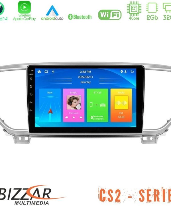 Kimpiris - Bizzar CS2 Series 4Core Android14 2+32GB Kia Sportage 2018-2021 Navigation Multimedia Tablet 9" Με Carplay & Android Auto