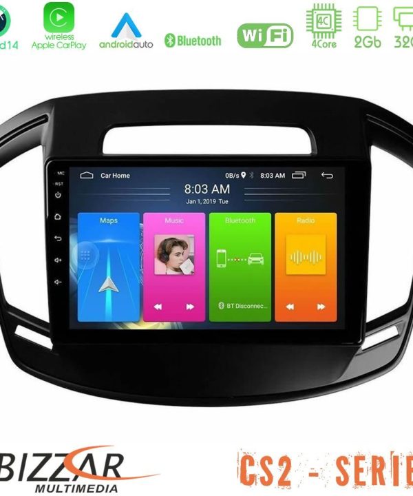Kimpiris - Bizzar CS2 Series 4Core Android14 2+32GB Opel Insignia 2014-2017 Navigation Multimedia Tablet 9" Με Carplay & Android Auto