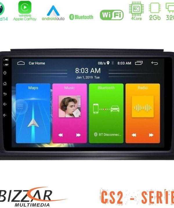 Kimpiris - Bizzar CS2 Series 4Core Android14 2+32GB Smart 451 Navigation Multimedia Tablet 9" Με Carplay & Android Auto