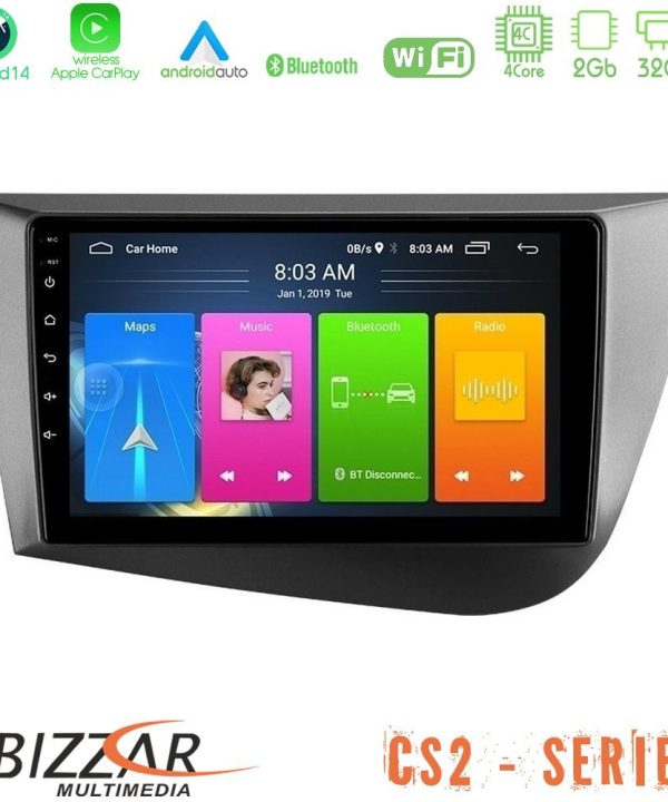 Kimpiris - Bizzar CS2 Series 4Core Android14 2+32GB Seat Leon Navigation Multimedia Tablet 9" Με Carplay & Android Auto