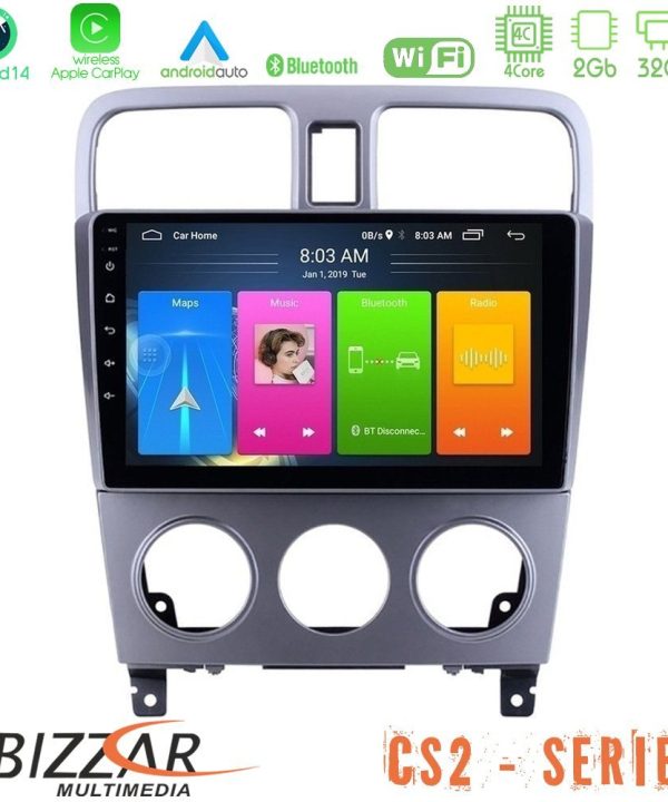Kimpiris - Bizzar CS2 Series 4Core Android14 2+32GB Subaru Forester 2003-2007 Navigation Multimedia Tablet 9" Με Carplay & Android Auto