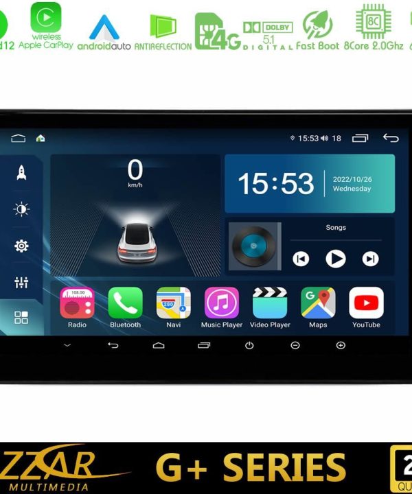 Kimpiris - Bizzar G+ Series Alfa Romeo Mito 2008-2014 8core Android12 6+128GB Navigation Multimedia Tablet 9"