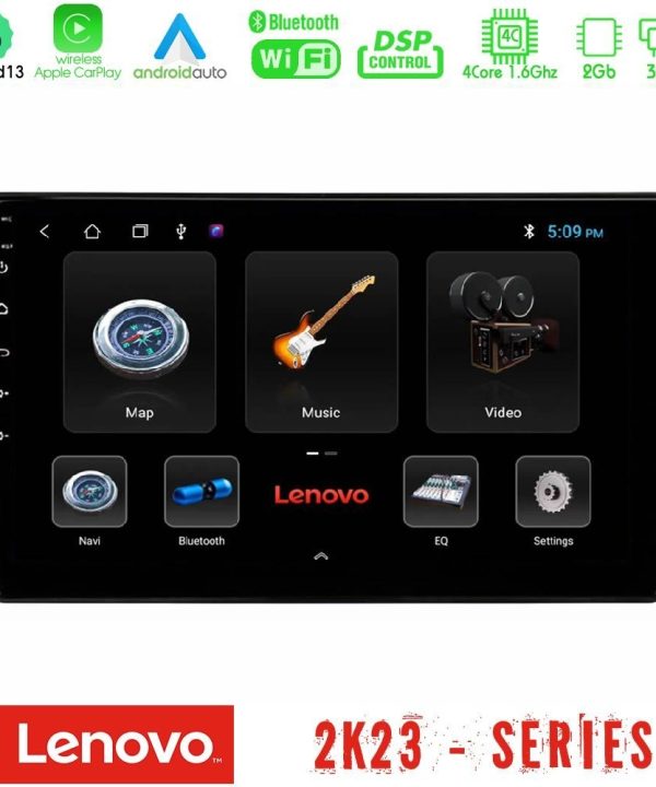Kimpiris - Lenovo Car Pad Fiat Tipo 2015-2022 (Hatchback) 4Core Android 13 2+32GB Navigation Multimedia Tablet 9"