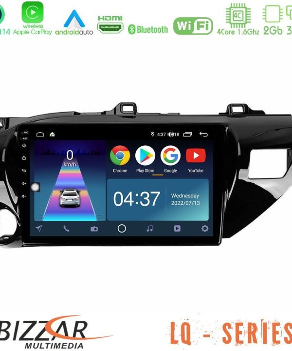 Kimpiris - Bizzar LQ Series 4Core Android14 2+32GB Toyota Hilux 2017-2021 Navigation Multimedia Tablet 10" Με Carplay & Android Auto