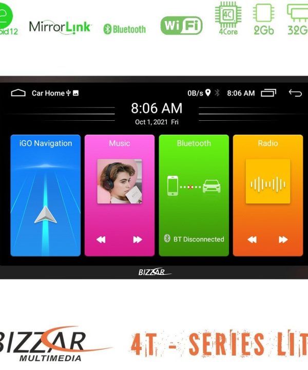 Kimpiris - Bizzar 4T Series Alfa Romeo Giulietta 2014-2021 8P 4Core Android13 2+32GB Navigation Multimedia Tablet 10"