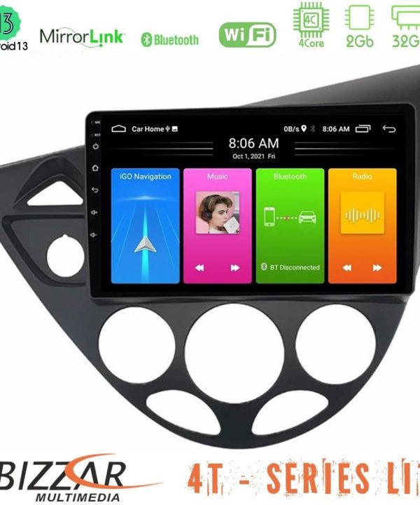 Kimpiris - Bizzar 4T Series Ford Focus 1999-2004 4Core Android13 2+32GB Navigation Multimedia Tablet 9"