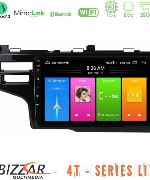 Kimpiris - Bizzar 4T Series Honda Jazz 2013-2020 4Core Android13 2+32GB Navigation Multimedia Tablet 9"