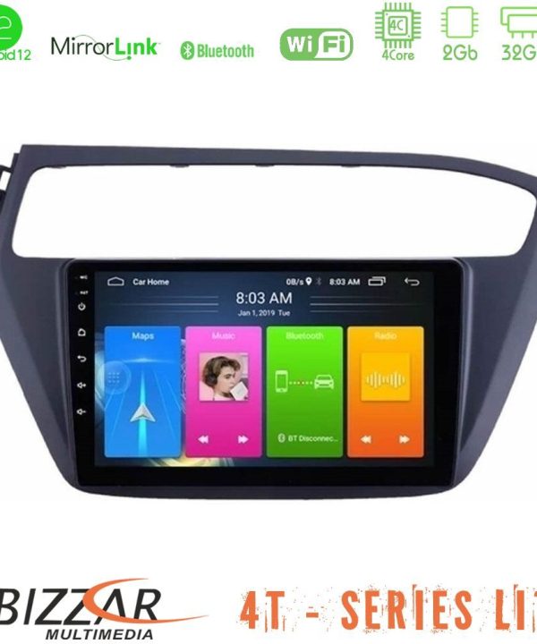 Kimpiris - Bizzar 4T Series Hyundai i20 2018-2020 4Core Android13 2+32GB Navigation Multimedia Tablet 9"
