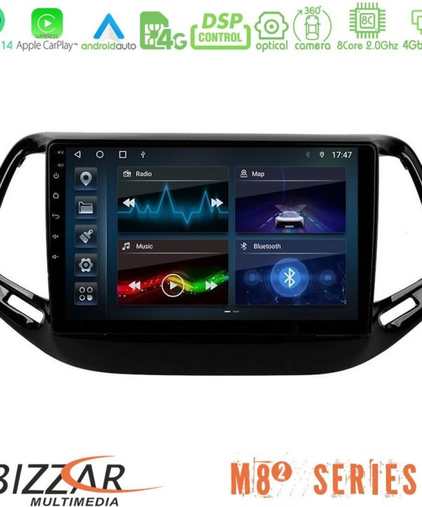 Kimpiris - Bizzar M8² Series 8Core Android14 4+32GB  Jeep Compass 2017> Navigation Multimedia Tablet 10" Με Carplay & Android Auto