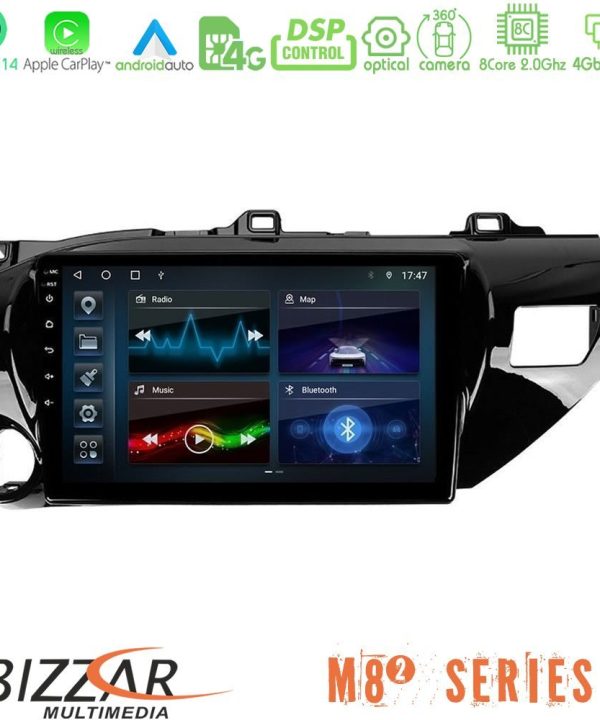 Kimpiris - Bizzar M8² Series 8Core Android14 4+32GB  Toyota Hilux 2017-2021 Navigation Multimedia Tablet 10" Με Carplay & Android Auto