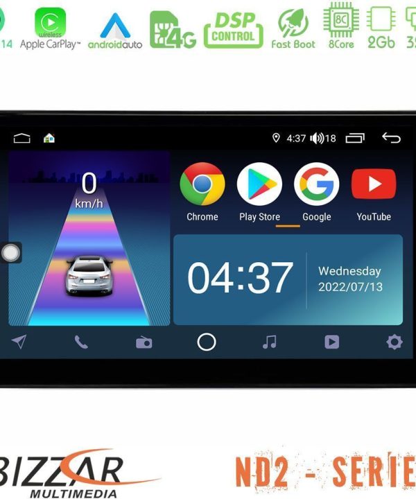 Kimpiris - Bizzar ND2 Series 8Core Android14 2+32GB  Suzuki Grand Vitara 2003-2005 Navigation Multimedia Tablet 9" Με Carplay & Android Auto