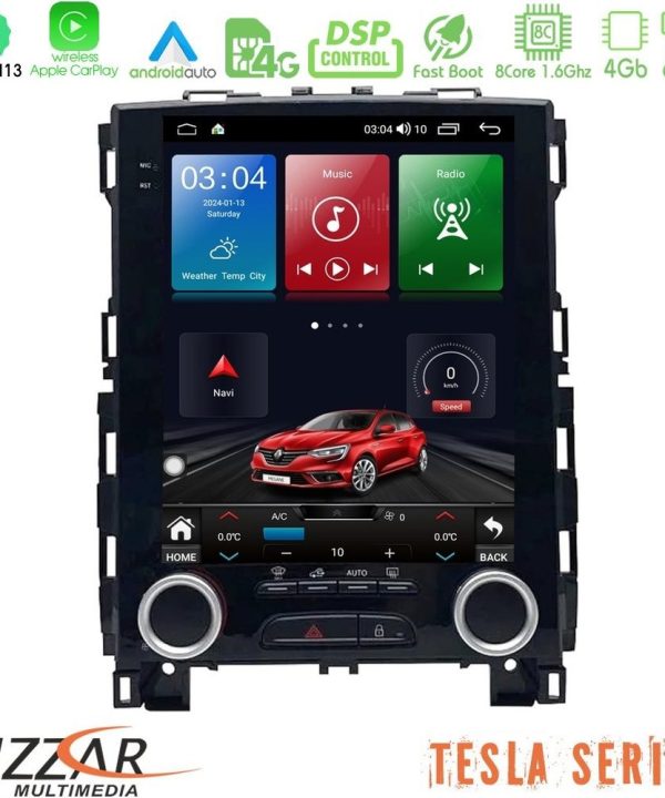 Kimpiris - Bizzar Tesla Series 8Core Android13 4+64GB Renault Megane 4 Navigation Multimedia Tablet 9.7"