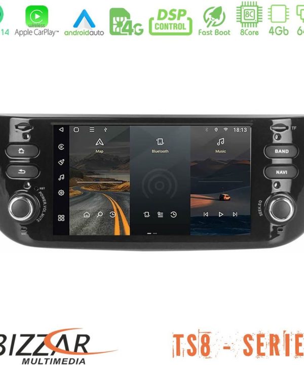 Kimpiris - Bizzar Fiat Punto Evo 2009-2011 8core Android14 4+64GB Navigation Multimedia Deckless 7" με Carplay/AndroidAuto (OEM Style)