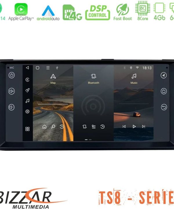 Kimpiris - Bizzar Jeep 8core Android14 4+64GB Navigation Multimedia Deckless 7" με Carplay/AndroidAuto (OEM Style)
