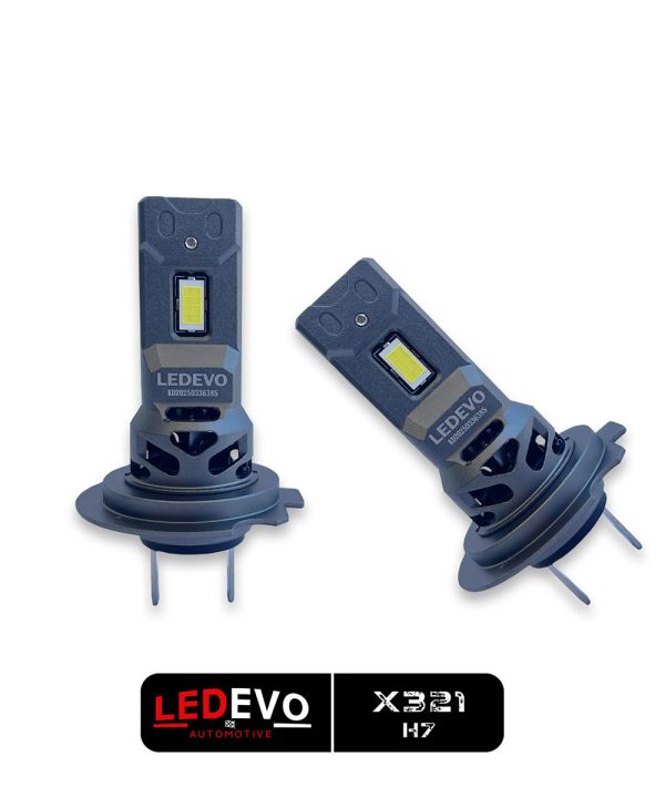 LED HEADLIGHTS H7 CANBUS 6000LM 60W 9-16V MINI DESIGN PLUG & PLAY LEDEVO X321