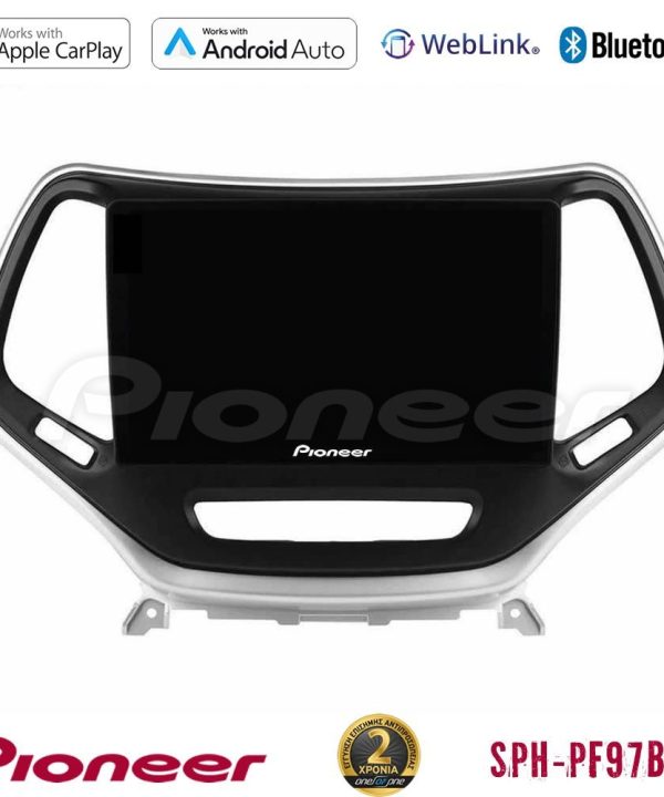 Kimpiris - Pioneer SPH-PF97BT Series    Jeep Cherokee 2014-2019 Multimedia Station 9" (Tablet Style) (Ασημί Χρώμα) Με Carplay & Android Auto