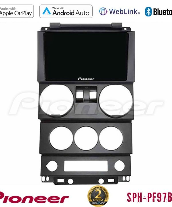 Kimpiris - Pioneer SPH-PF97BT Series    Jeep Wrangler 2Door 2008-2010 Multimedia Station 9" (Tablet Style) Με Carplay & Android Auto