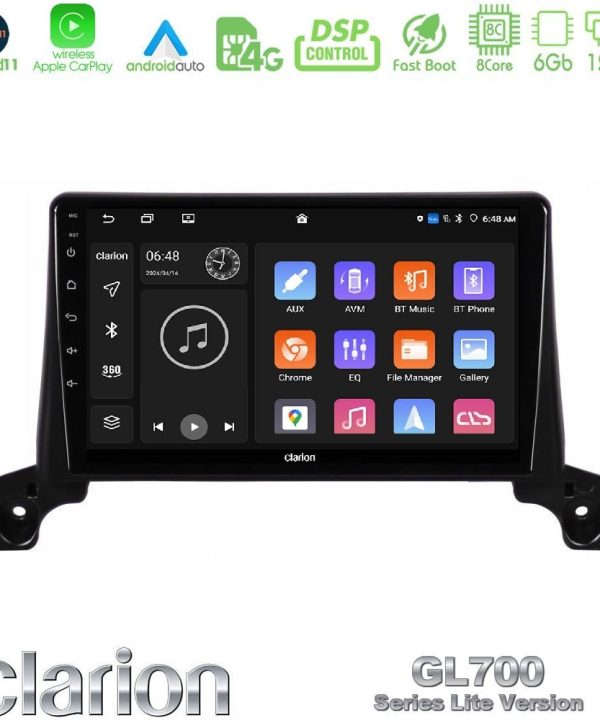 Kimpiris - Clarion GL700 Lite Series 8Core Android11 6+128GB Peugeot 3008/5008 2017-2023 Navigation Multimedia Tablet 9" Με Carplay & Android Auto