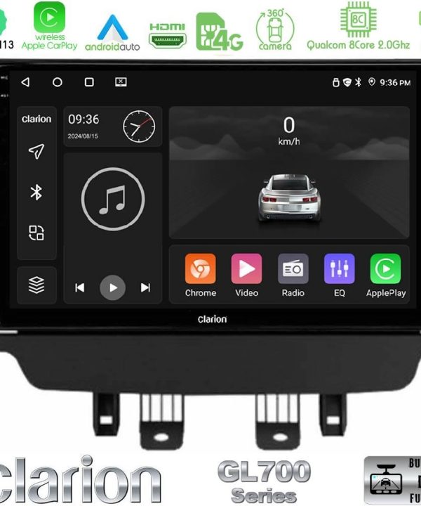Kimpiris - Clarion GL700 Series 8Core Android13 4+64GB Mazda 2 2014-2021 Navigation Multimedia Tablet 9" Με Carplay & Android Auto