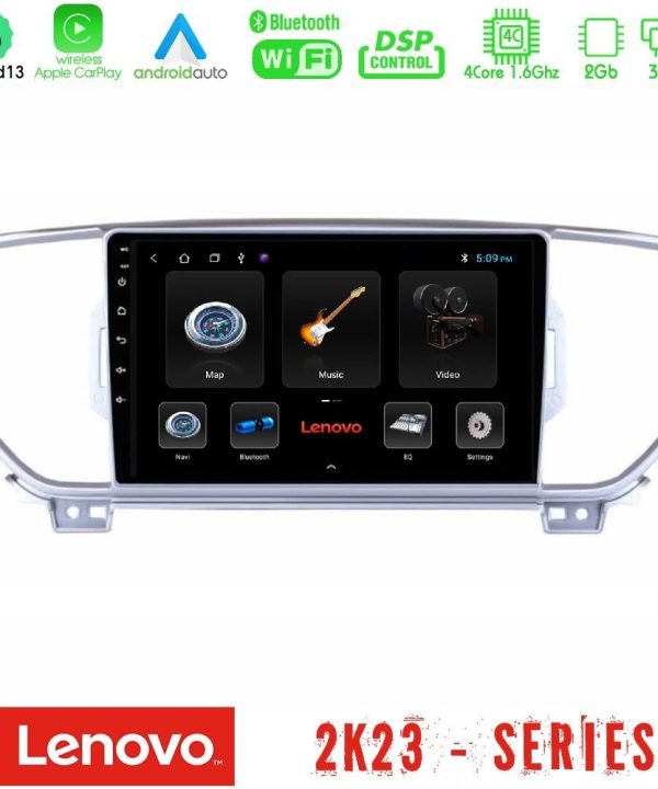 Kimpiris - Lenovo Car Pad Kia Sportage 2016-2018 4Core Android 13 2+32GB Navigation Multimedia Tablet 9"
