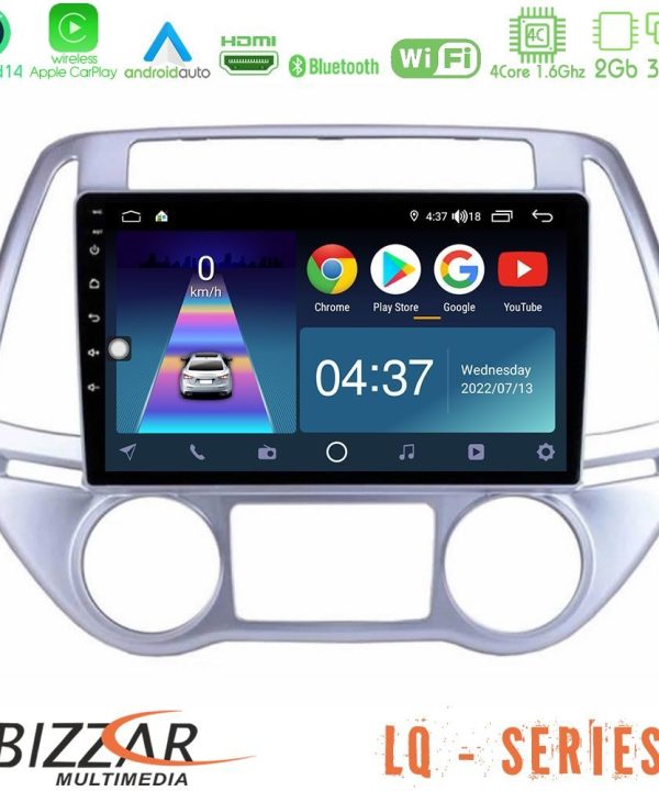 Kimpiris - Bizzar LQ Series 4Core Android14 2+32GB Hyundai i20 2012-2014 Navigation Multimedia Tablet 9" Με Carplay & Android Auto