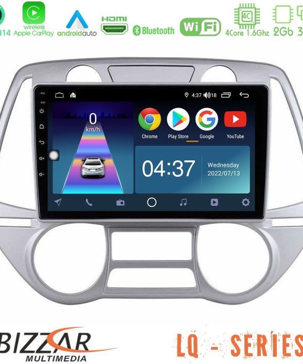 Kimpiris - Bizzar LQ Series 4Core Android14 2+32GB Hyundai i20 2009-2012 Auto A/C Navigation Multimedia Tablet 9" Με Carplay & Android Auto