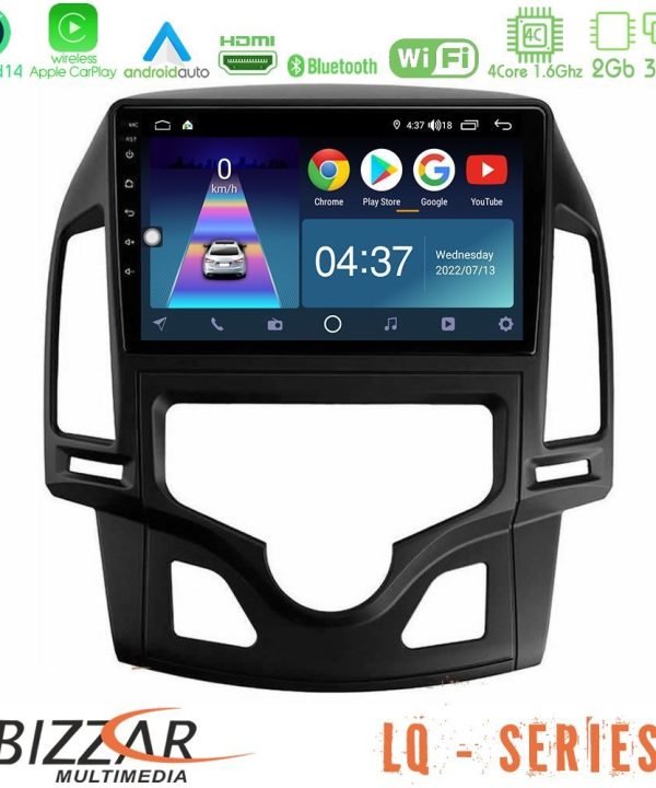 Kimpiris - Bizzar LQ Series 4Core Android14 2+32GB Hyundai i30 2007-2012 Auto A/C Navigation Multimedia Tablet 9" Με Carplay & Android Auto