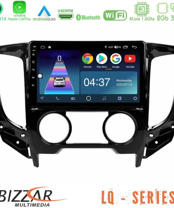 Kimpiris - Bizzar LQ Series 4Core Android14 2+32GB Mitsubishi L200 2016-> & Fiat Fullback (Manual A/C) Navigation Multimedia Tablet 9" Με Carplay & Android Auto