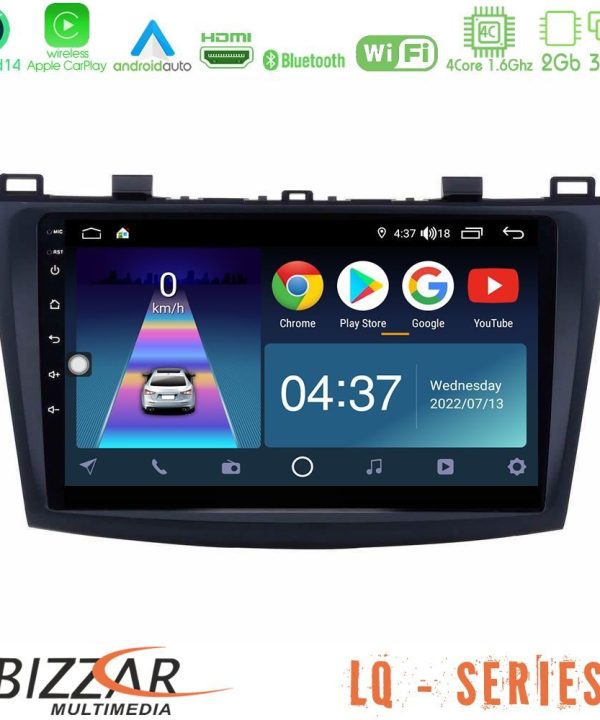 Kimpiris - Bizzar LQ Series 4Core Android14 2+32GB Mazda 3 2009-2014 Navigation Multimedia Tablet 9" Με Carplay & Android Auto