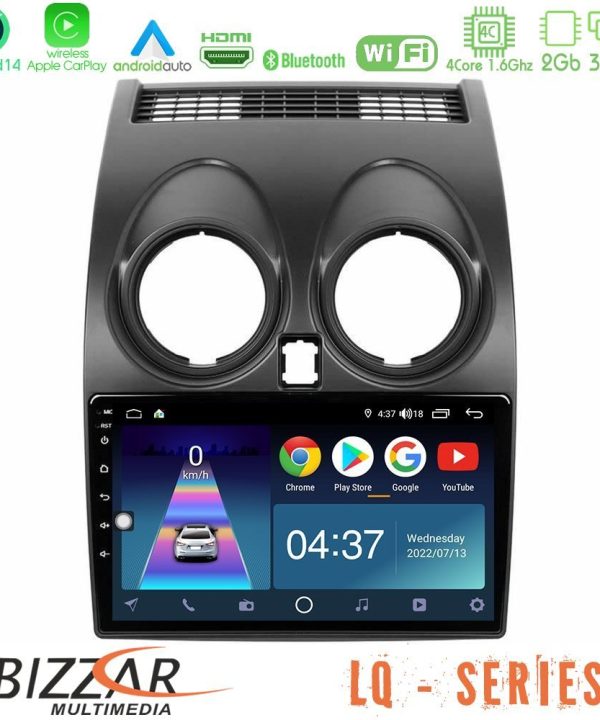 Kimpiris - Bizzar LQ Series 4Core Android14 2+32GB Nissan Qashqai J10 Navigation Multimedia Tablet 9" Με Carplay & Android Auto